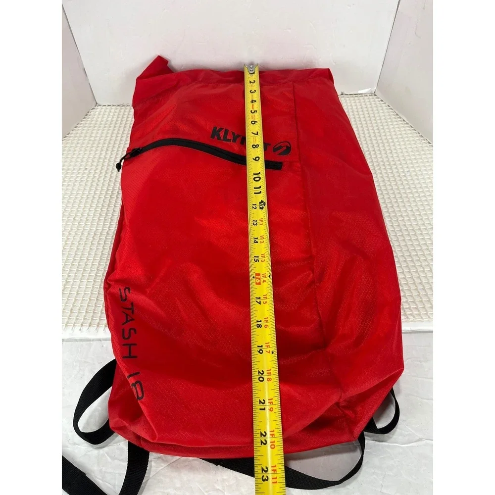 Klymit‎ Stash 18 Backpack Red Air Frame Equipped Inflatable Support Daypack